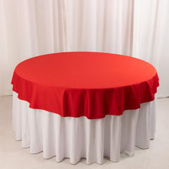 Scuba Round 70" Tablecloth Red - Wrinkle Free & Stain Resistant Table Cover