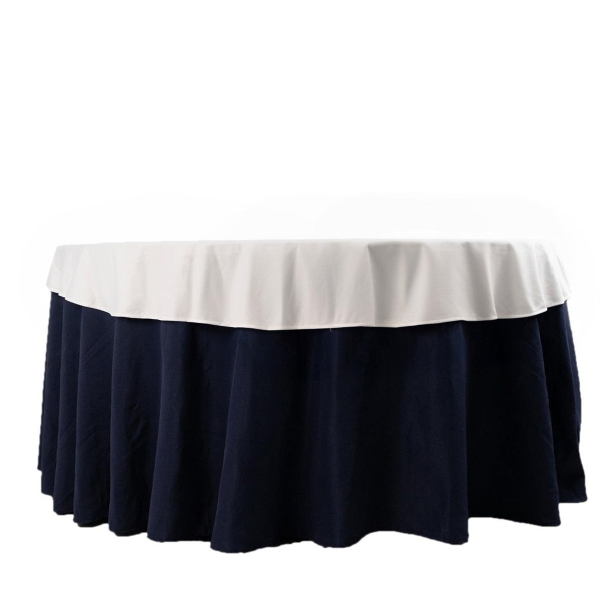 Scuba Round 70" Tablecloth White - Wrinkle Free & Stain Resistant Table Cover for Weddings and Banquets