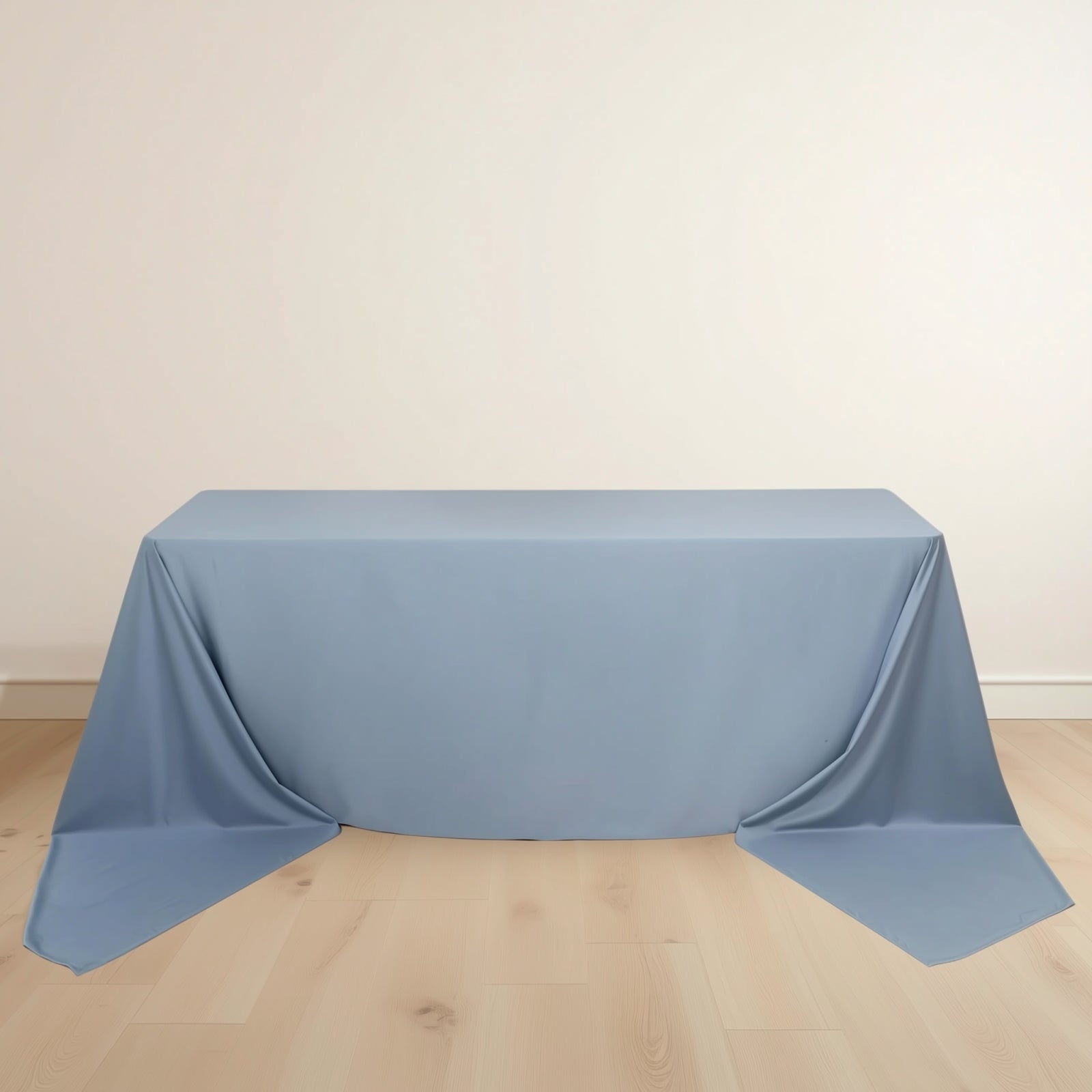 Scuba Rectangular 90"x156" Tablecloth Dusty Blue - Wrinkle Free, Stain Resistant & Seamless Table Cover