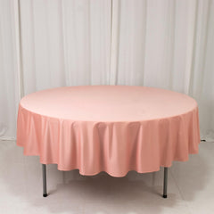 Scuba Round 90" Tablecloth Dusty Rose - Wrinkle Free & Stain Resistant Table Cover