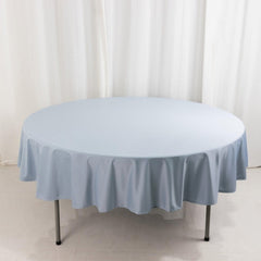 Scuba Round 90" Tablecloth Dusty Blue - Wrinkle Free & Stain Resistant Table Cover