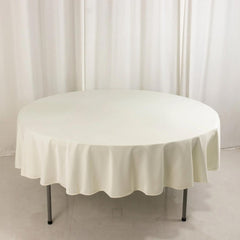 Scuba Round 90" Tablecloth Ivory - Wrinkle Free & Stain Resistant Table Cover