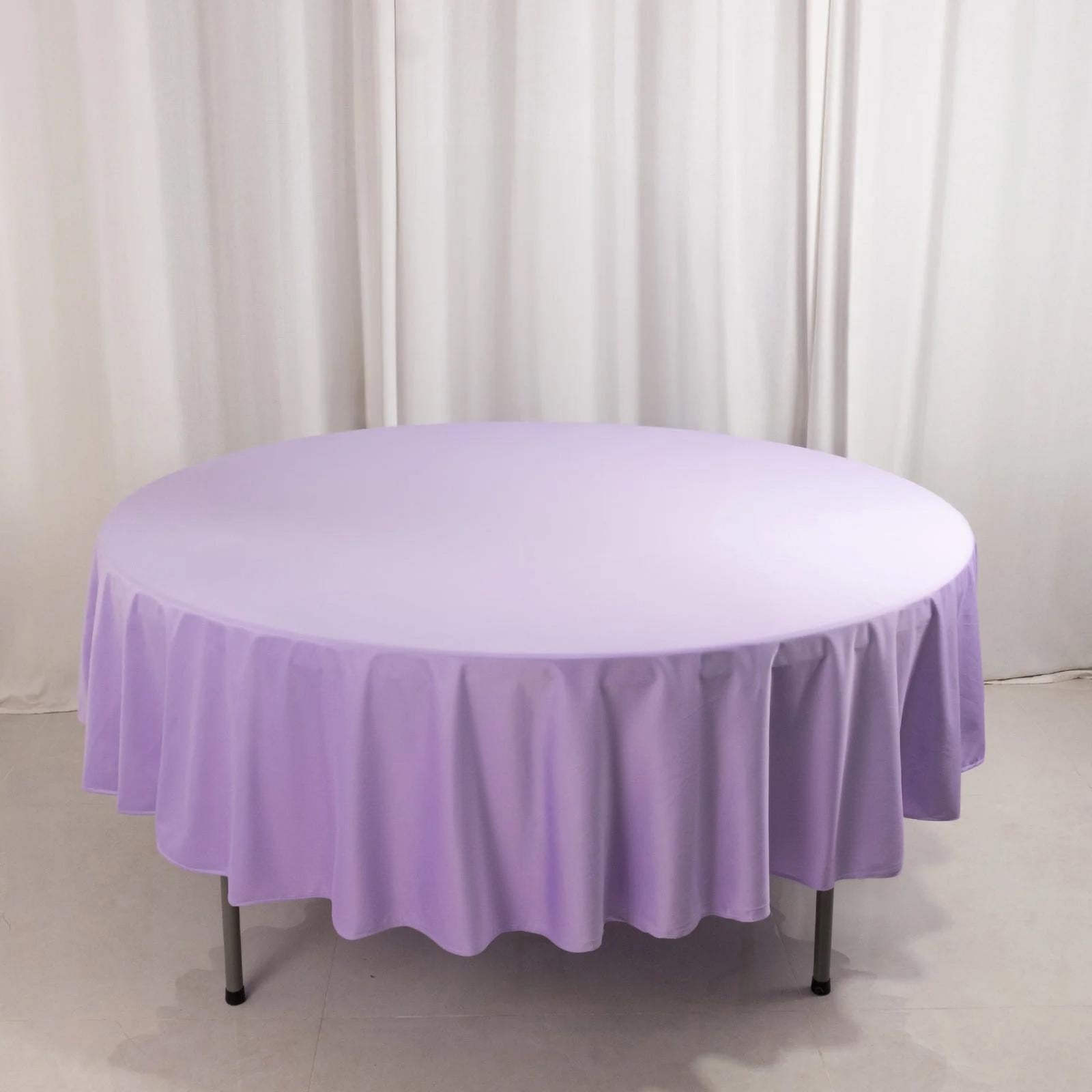 Scuba Round 90" Tablecloth Lavender Lilac - Wrinkle Free & Stain Resistant Table Cover