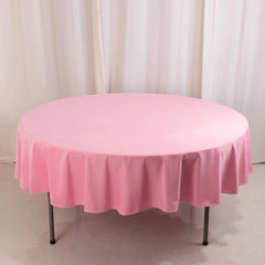 Scuba Round 90" Tablecloth Pink - Wrinkle Free & Stain Resistant Table Cover
