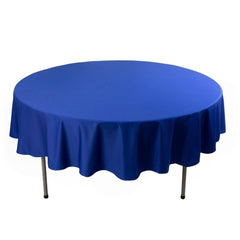 Scuba Round 90" Tablecloth Royal Blue - Wrinkle Free & Stain Resistant Table Cover