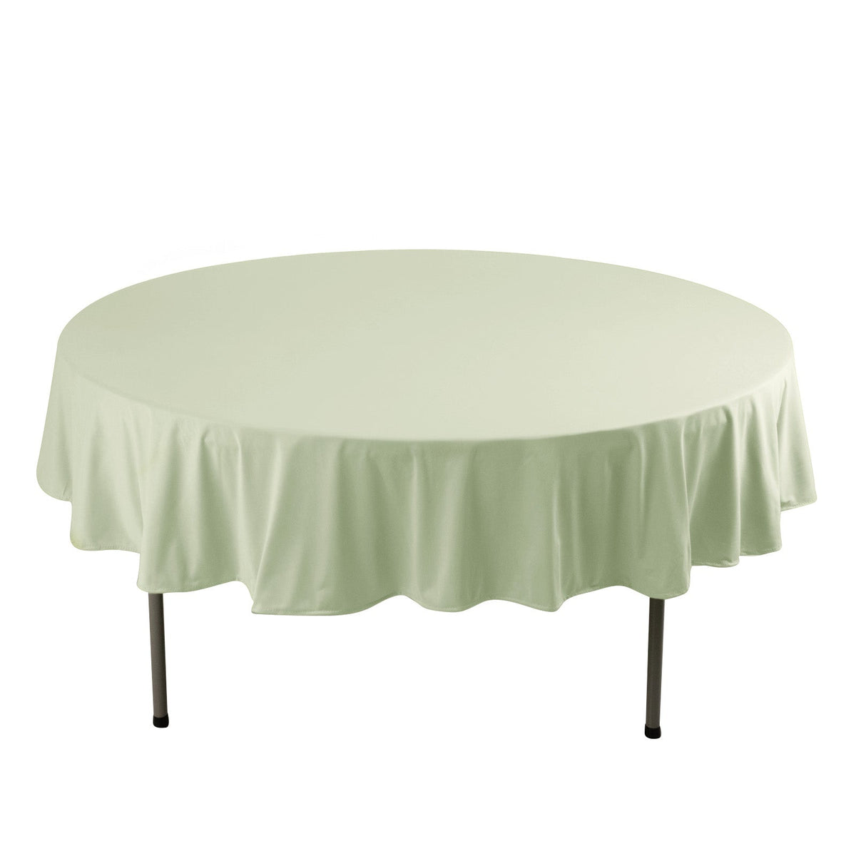 Scuba Round 90" Tablecloth Sage Green - Wrinkle Free & Stain Resistant Table Cover