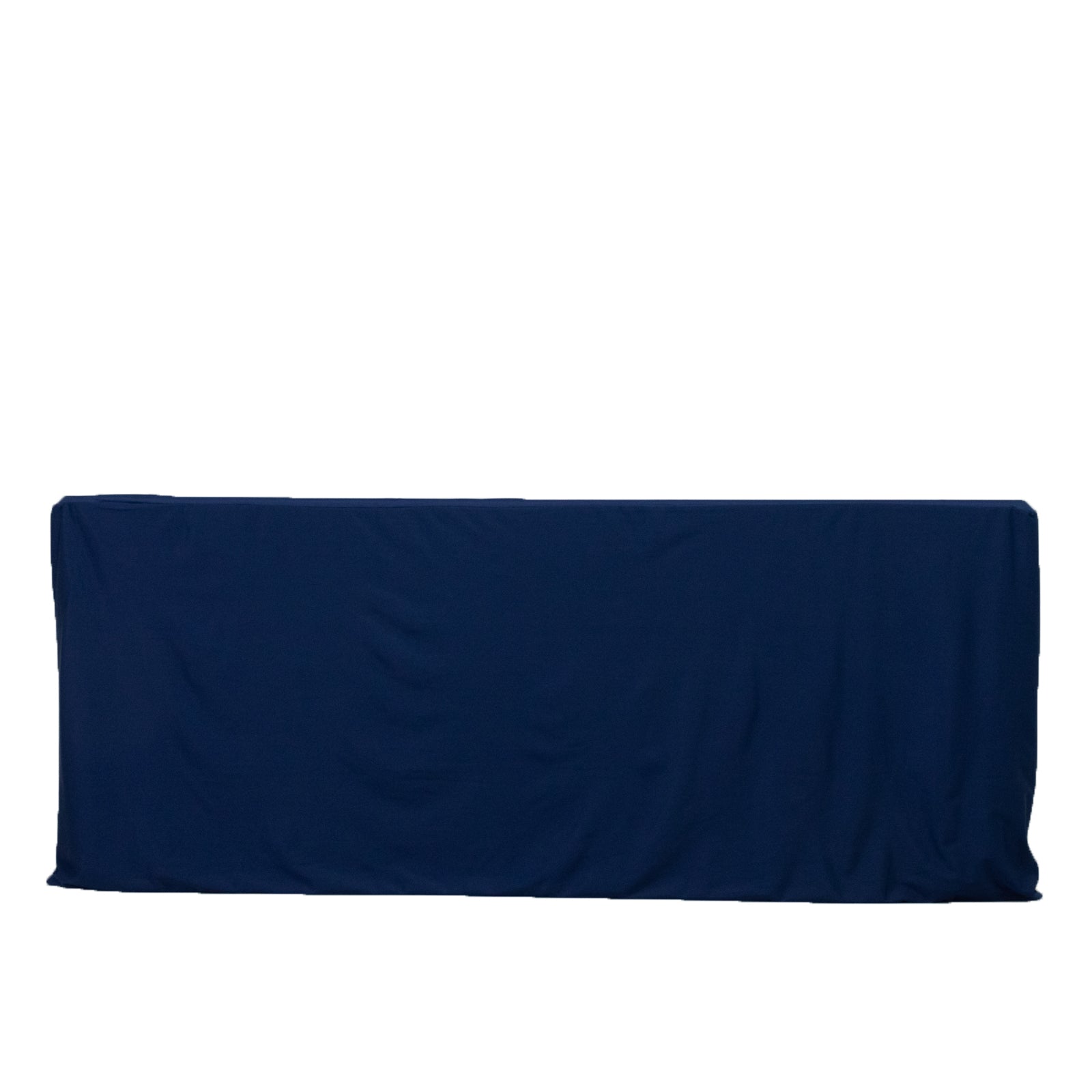6ft Scuba Rectangular Fitted Tablecloth Navy Blue – Wrinkle-Free, Stain Resistant