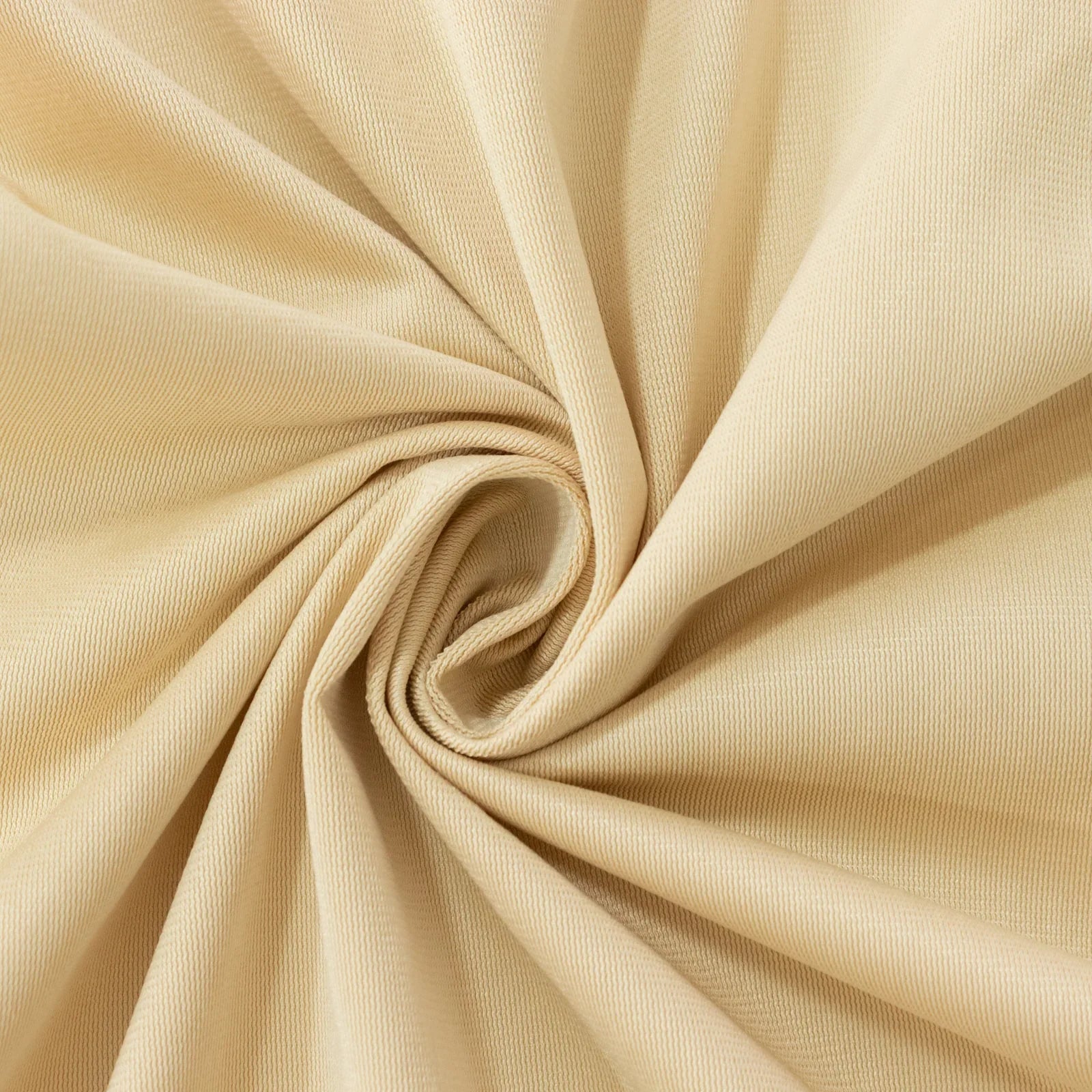 8ft Scuba Rectangular Fitted Tablecloth Beige – Wrinkle-Free, Stain Resistant