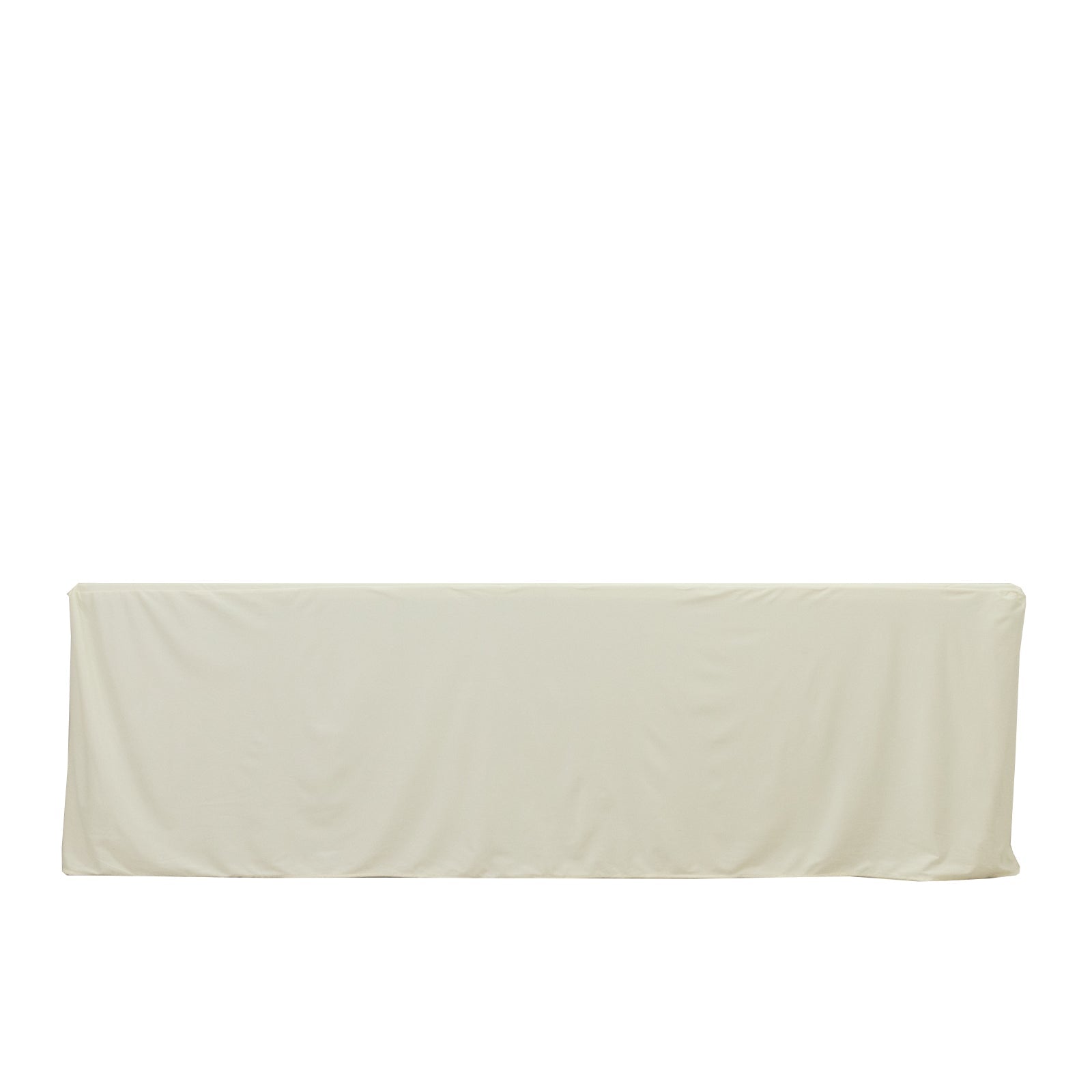 8ft Scuba Rectangular Fitted Tablecloth Ivory – Wrinkle-Free, Stain Resistant