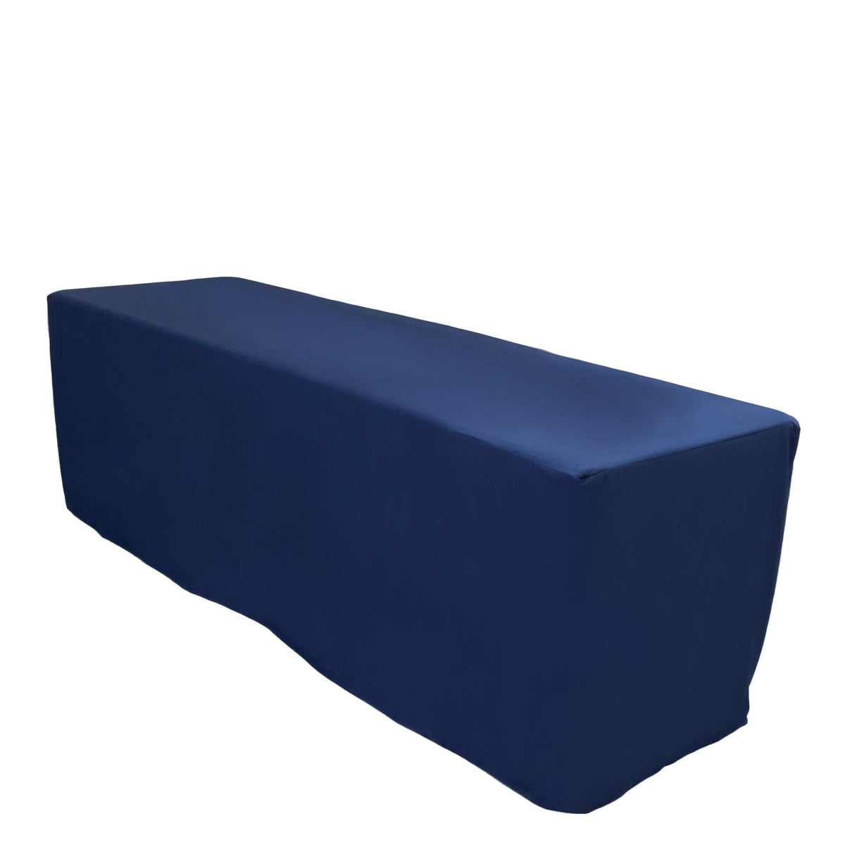 8ft Scuba Rectangular Fitted Tablecloth Navy Blue – Wrinkle-Free, Stain Resistant