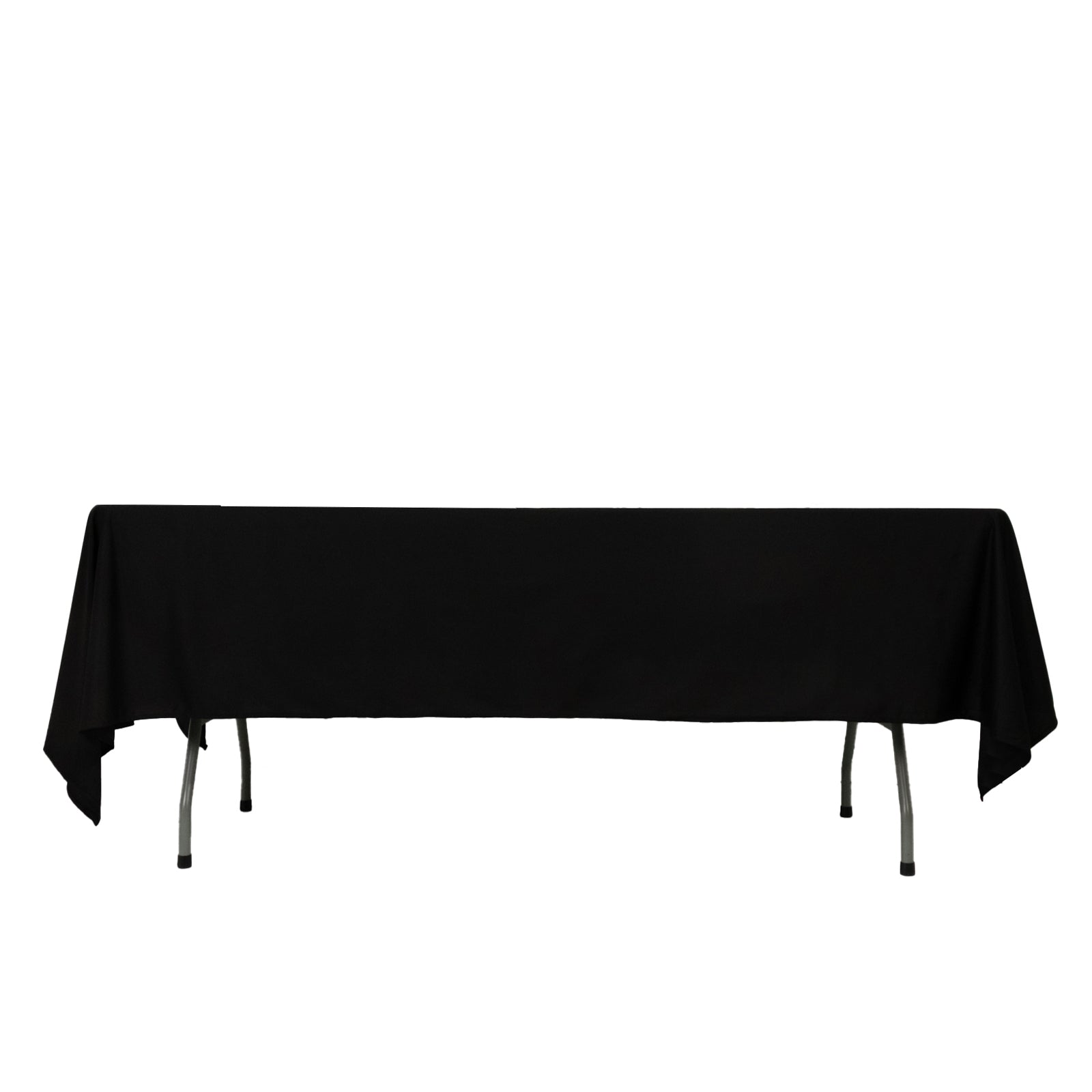 Fire Retardant Scuba Tablecloth – 60"x102" Rectangle Black, Wrinkle Free, Stain Resistant Polyester Cover