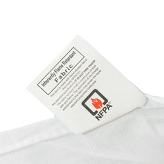 Fire Retardant Scuba Tablecloth – 60"x102" Rectangle White, Wrinkle Free, Stain Resistant Polyester Cover