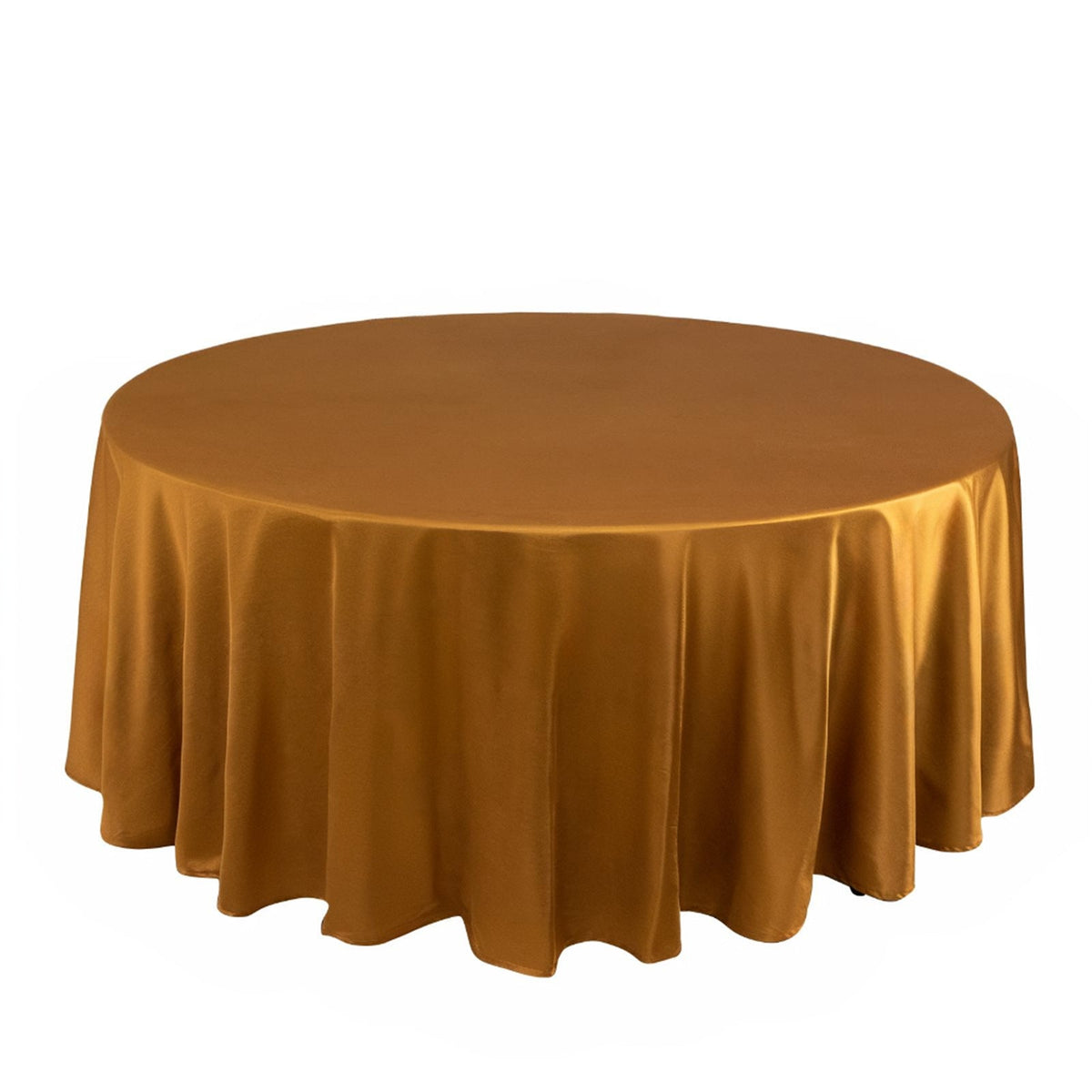 Scuba Round 108" Tablecloth Shimmering Gold - Wrinkle Free & Stain Resistant Table Cover for Weddings and Parties