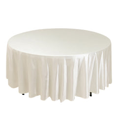 Scuba Round 108" Tablecloth Shimmering Pearl White - Wrinkle Free & Stain Resistant Table Cover