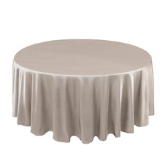Scuba Round 108" Tablecloth Shimmering Silver - Wrinkle Free & Stain Resistant Table Cover