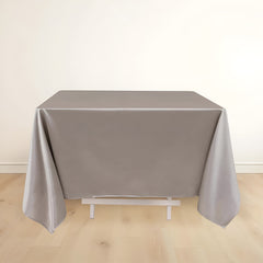 Scuba Square 70"x70" Tablecloth Shimmer Silver - Wrinkle Free & Stain Resistant Table Cover