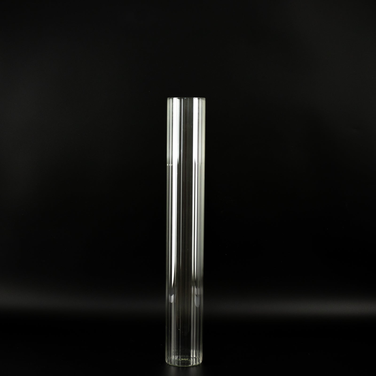 28" Ribbed Cylinder Glass Vases 2 Pack – Extra Tall Decorative Vases for Aisles, Reception Tables & Event Venues
