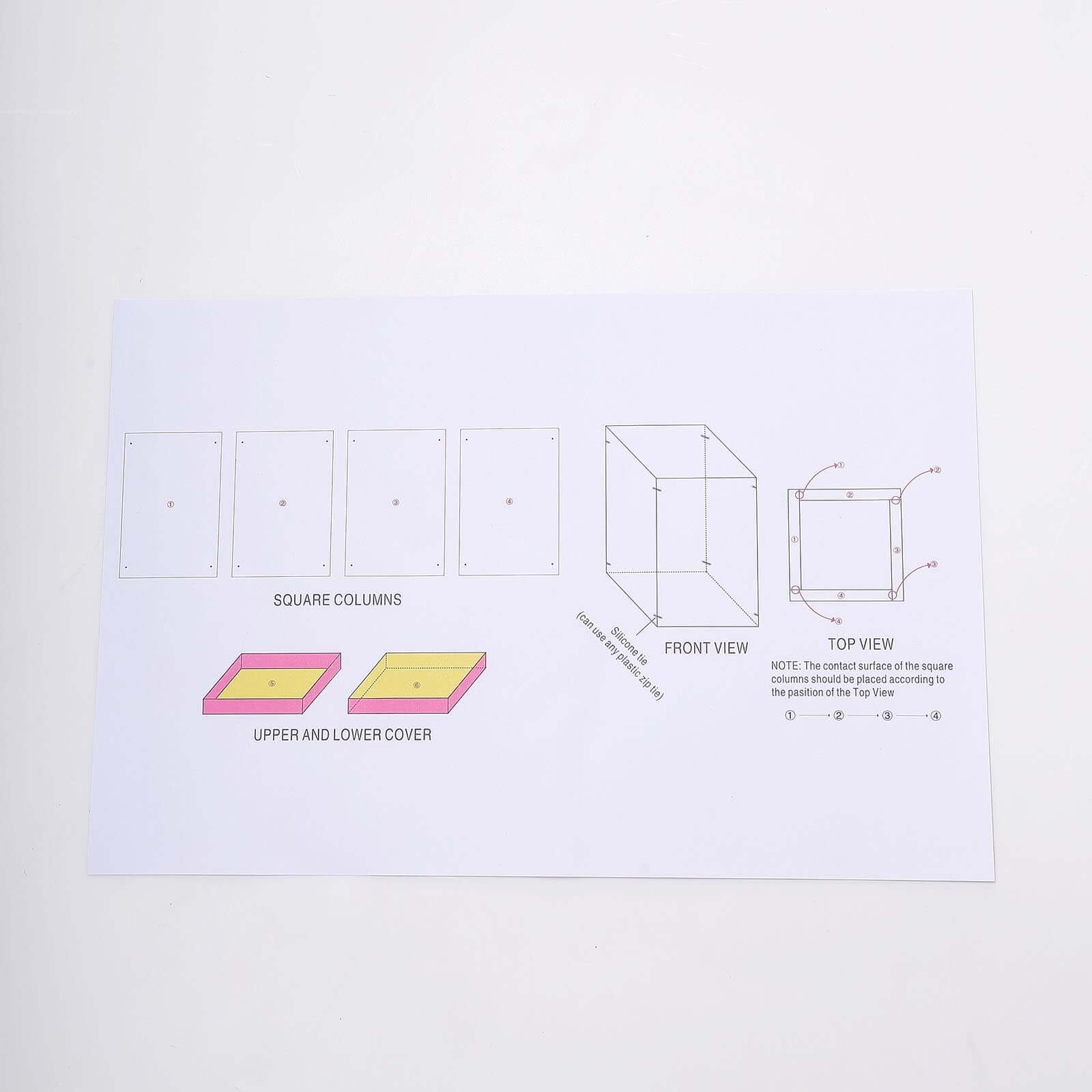 12" Clear Mirrored Acrylic Display Box, Transparent Pedestal Riser with Interchangeable Lid and Base