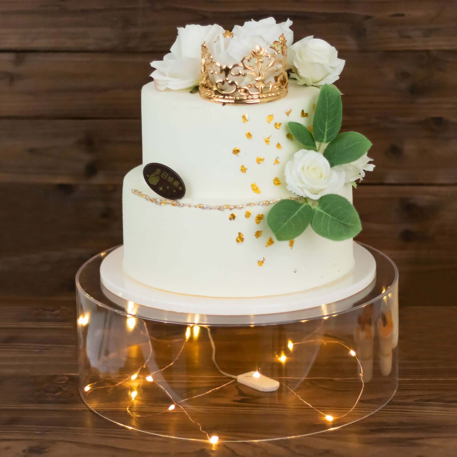 Acrylic Cake Stand Display Box Transparent Clear 14" Round - Versatile Pedestal Riser for Events