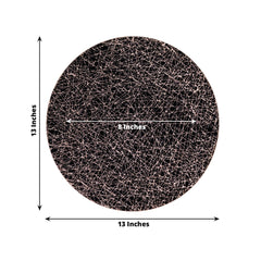 6-Pack Acrylic Round Charger Plates 13" in Black with Gold Glitter Abstract Lines Pattern, Decorative Dinner Party Charger Tableware