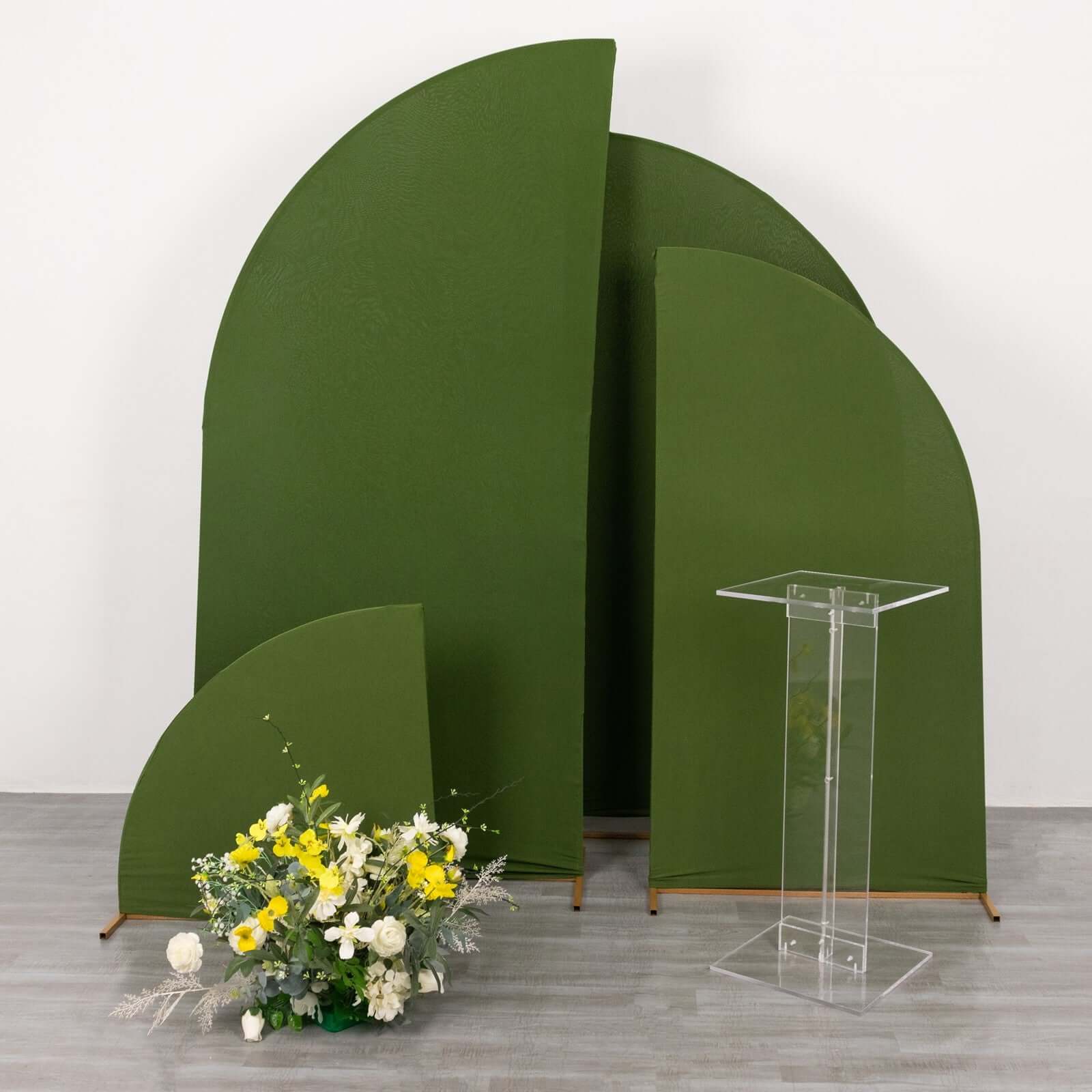 Acrylic Display Stand Flower Pedestal with Square Bases Clear - Durable 10mm Thick Table Centerpiece 32"