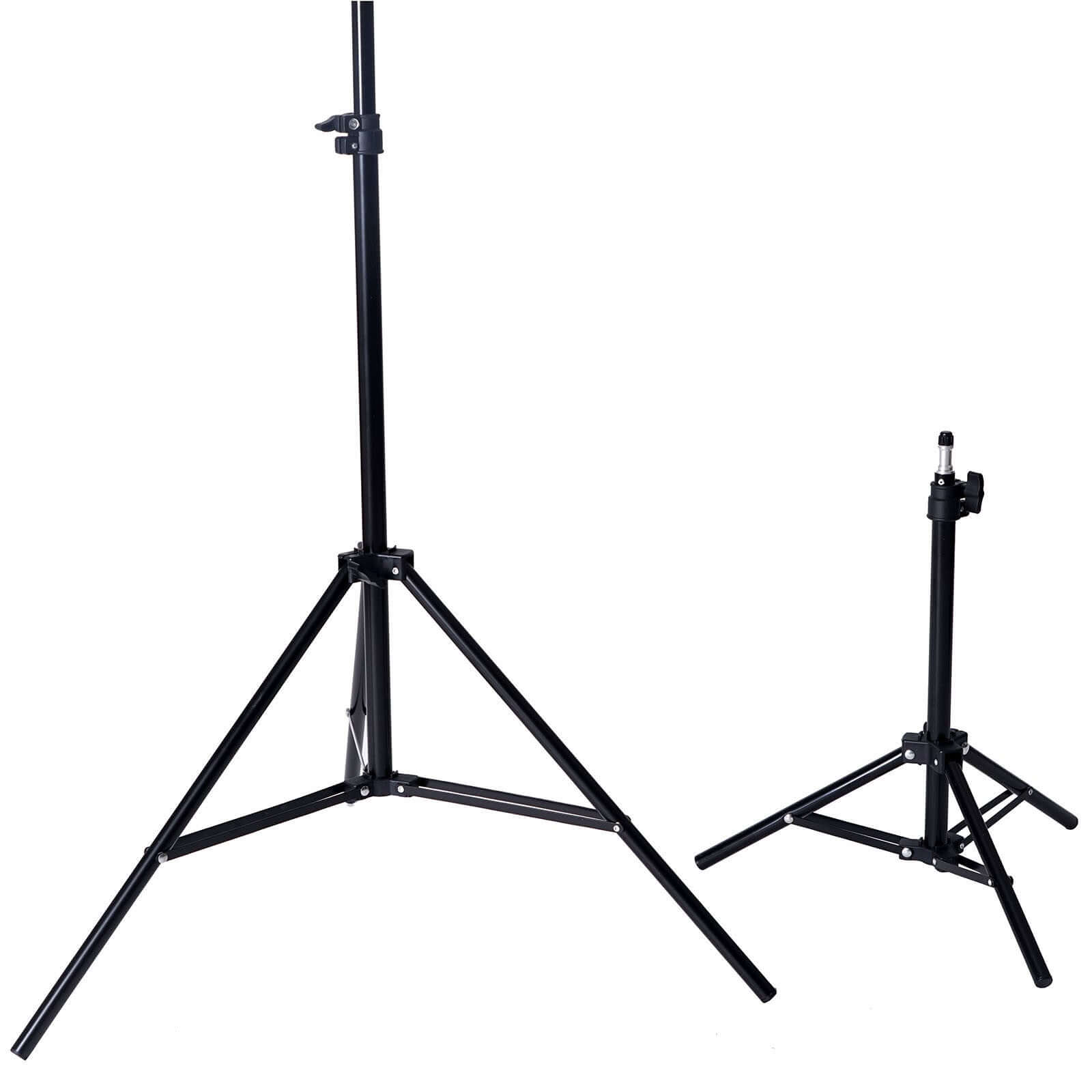 10ft Photo Video Studio Lighting & Background Support System Kit, 600W White Umbrella With Chromakey Backdrop Muslins (Green Black White) - Free Carry Case Included