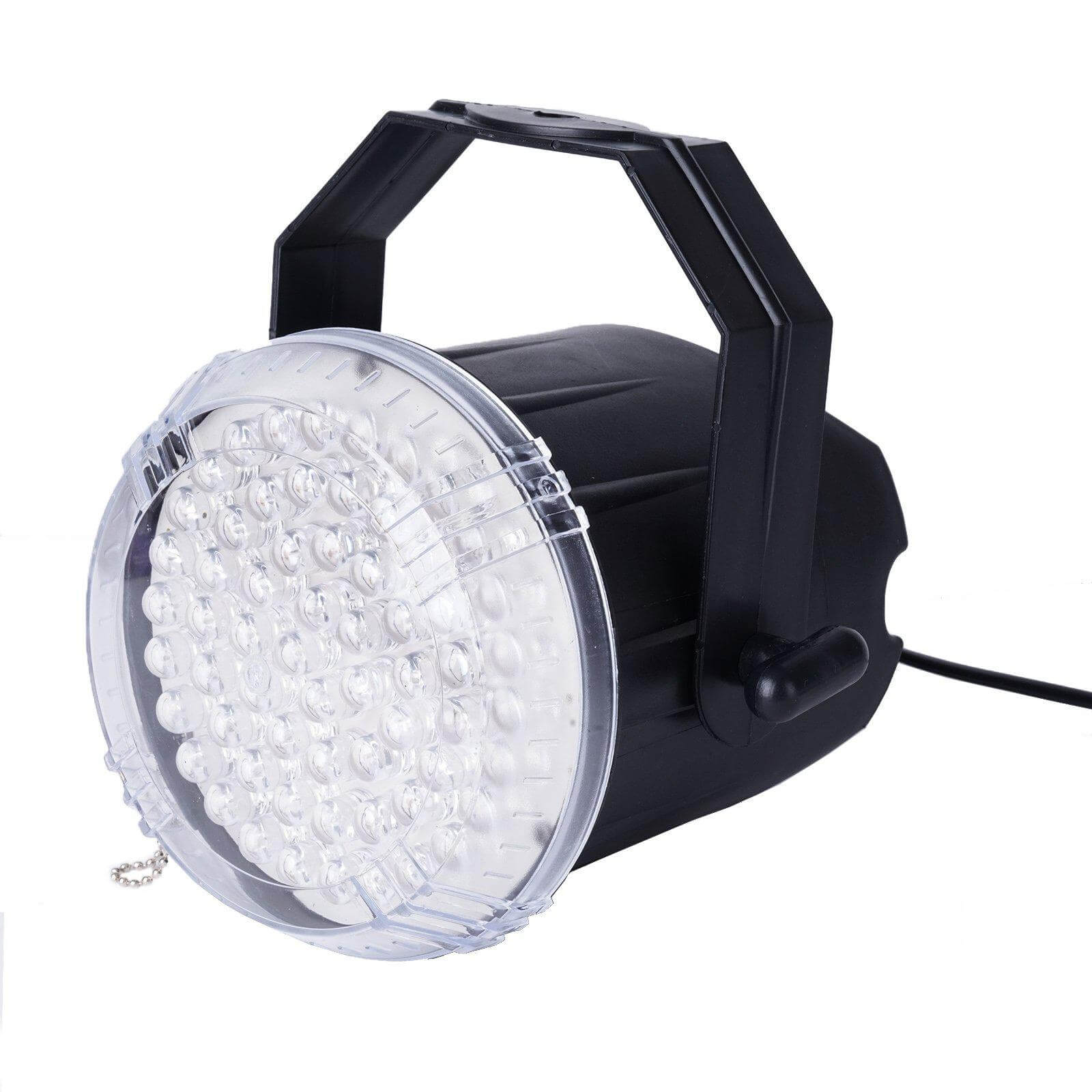 10W White 62 LED Stage Backdrop Uplight, Bright Strobe Spotlight With Brackets