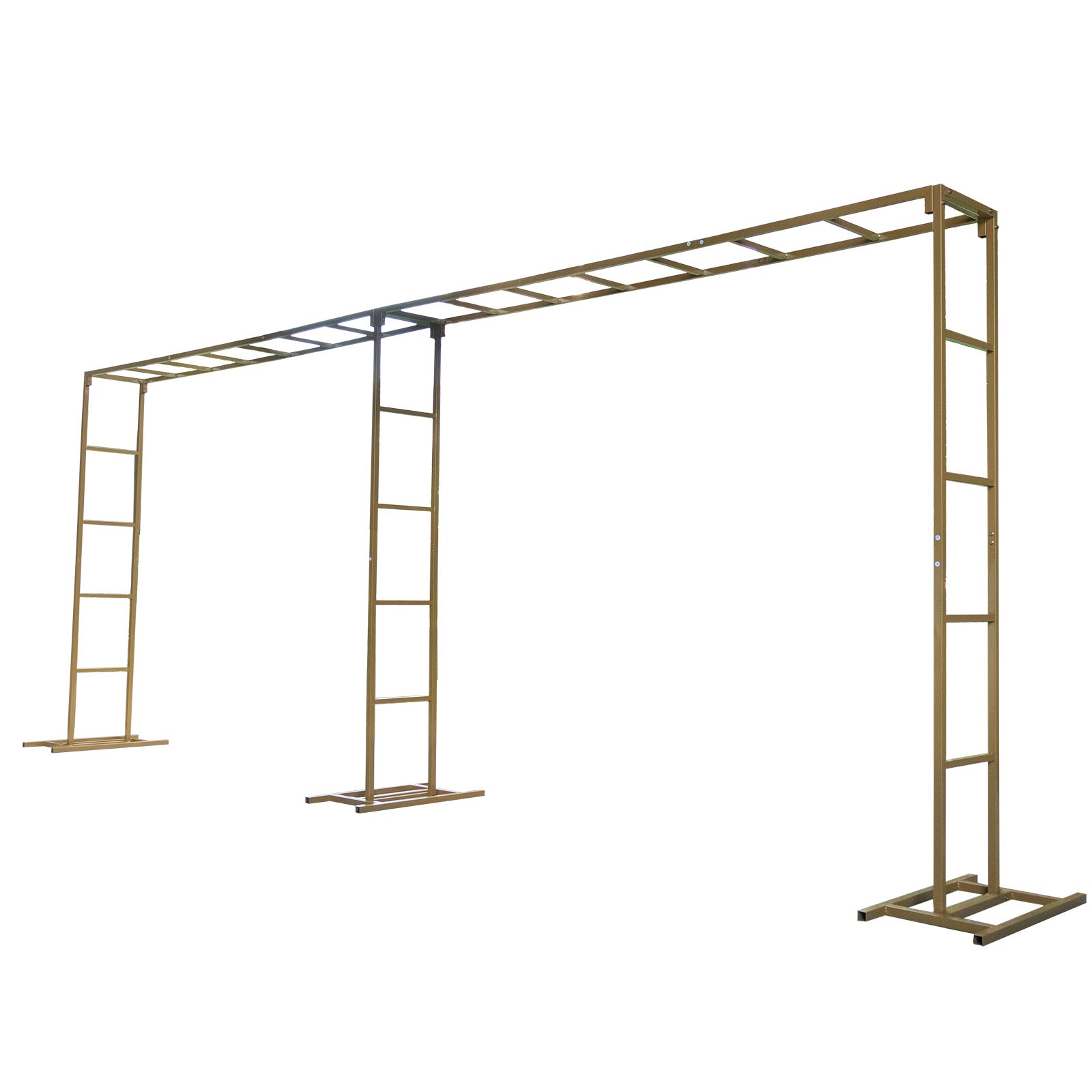 6ftx16ft Gold Rectangular Arbor - Freestanding 6' High Over the Table Stand, Backdrop Stand with Double Frame for Floral Balloon Décor