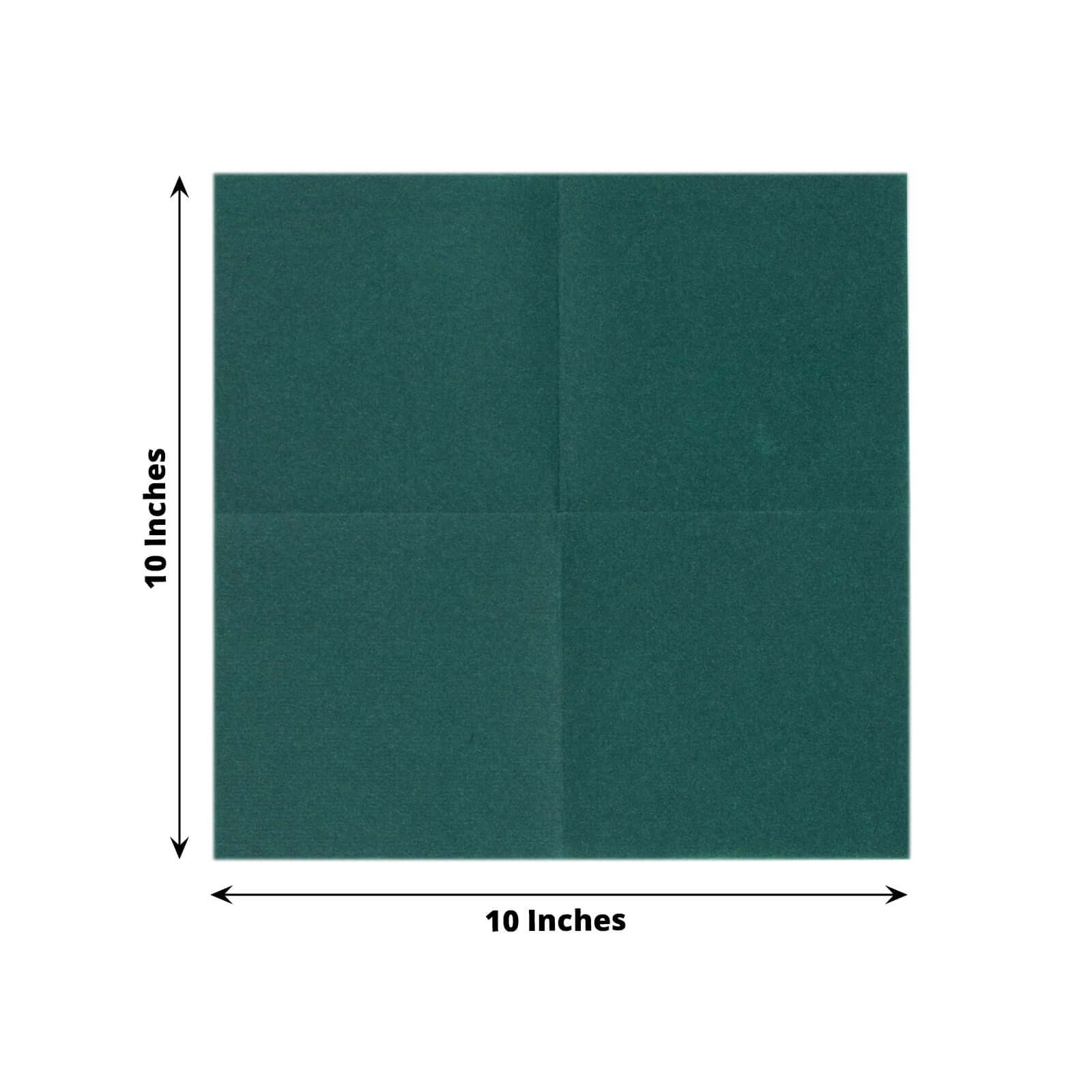 20 Pack Linen-Like Paper 5"x5" Napkins Hunter Emerald Green - Highly Absorbent Airlaid Napkins