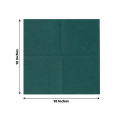 20 Pack Linen-Like Paper 5"x5" Napkins Hunter Emerald Green - Highly Absorbent Airlaid Napkins