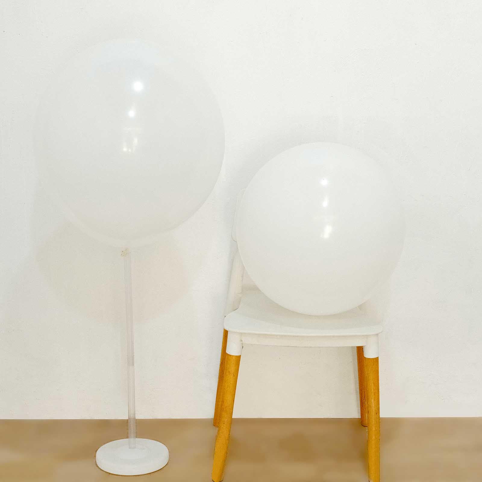 10 Pack 18" Matte Pastel White Helium or Air Latex Party Balloons