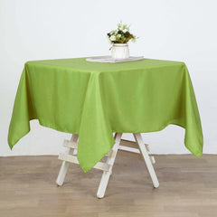 Polyester 54"x54" Table Overlay Square Tablecloth Apple Green - Wrinkle-Resistant & Durable Table Cover