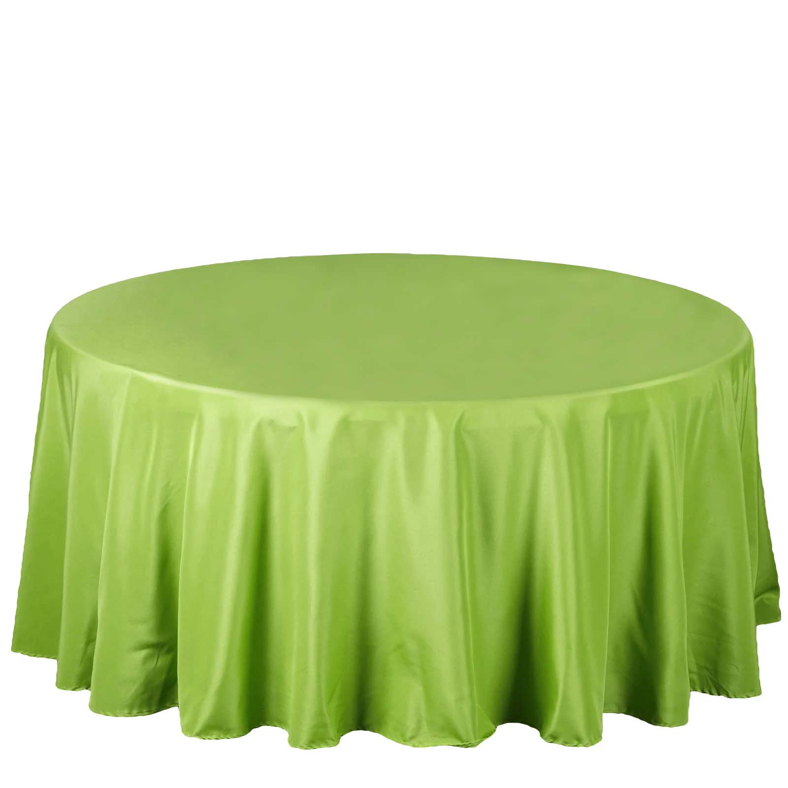 Polyester 108" Round Tablecloth Apple Green - Wrinkle-Resistant Table Cover