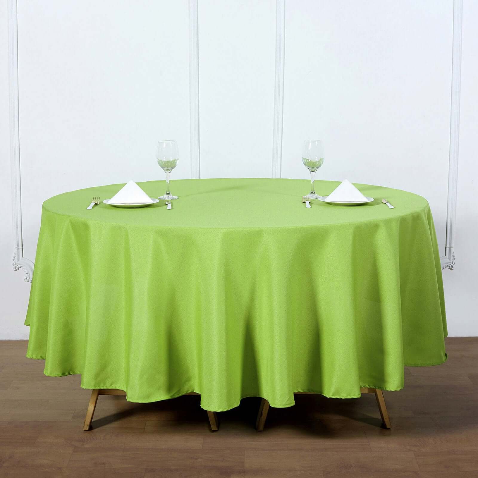 Polyester 90" Round Tablecloth Apple Green - Stain & Wrinkle-Resistant Table Cover