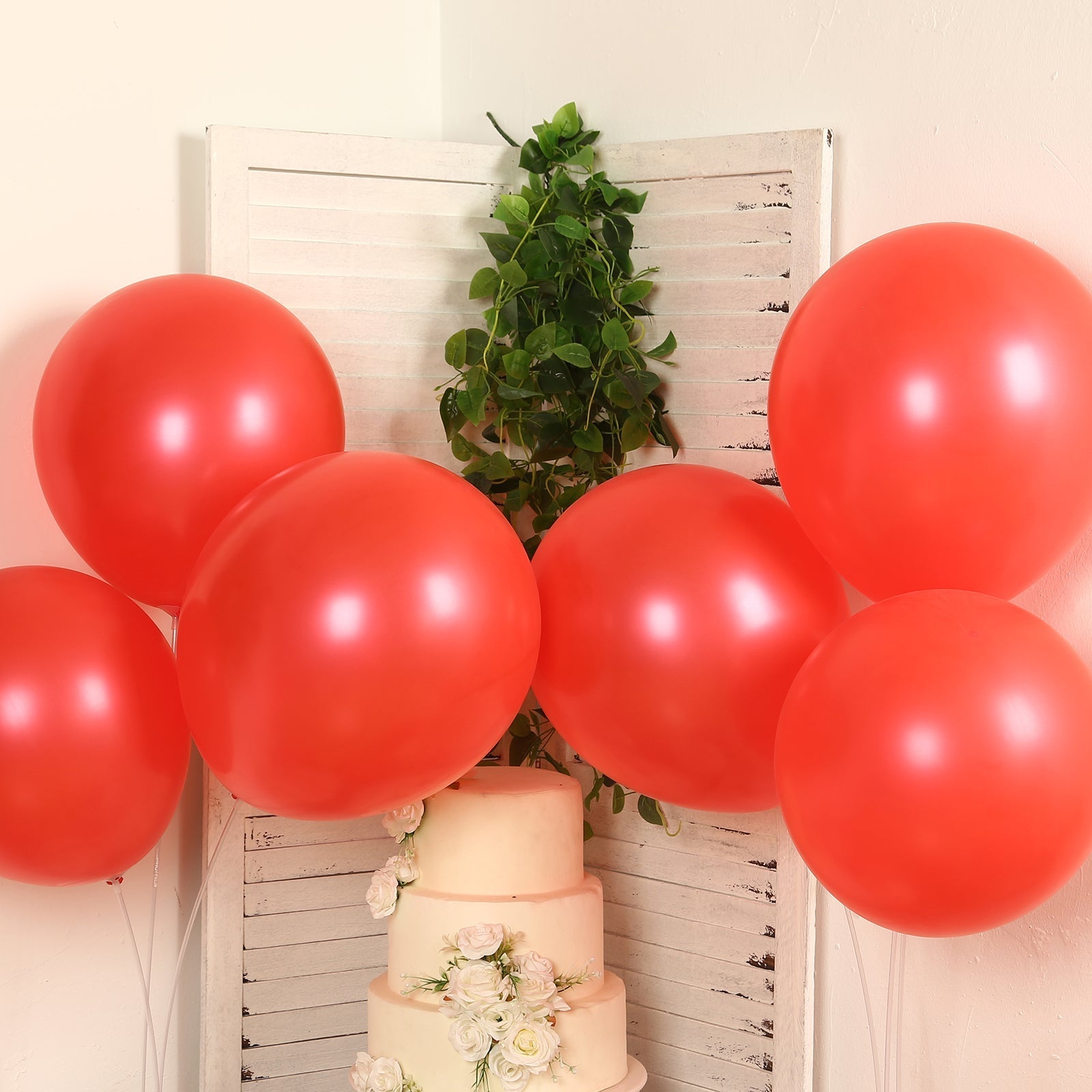 10 Pack Red Biodegradable Balloons, 18" Thickened Extra Strong Eco-friendly Latex Helium Party Balloons