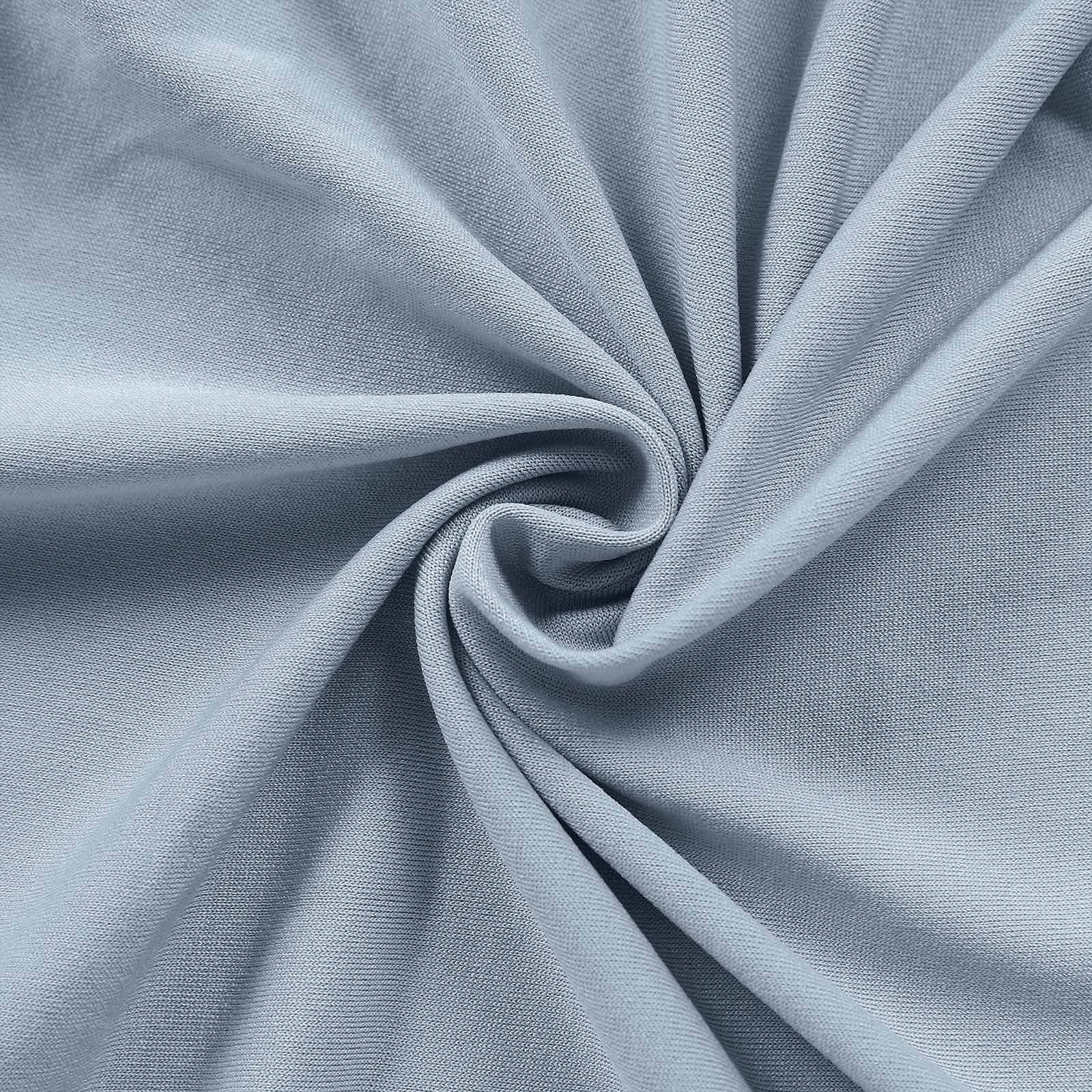 5ft Matte Dusty Blue Spandex Fitted Chiara Backdrop Stand Cover For Round Top Wedding Arch