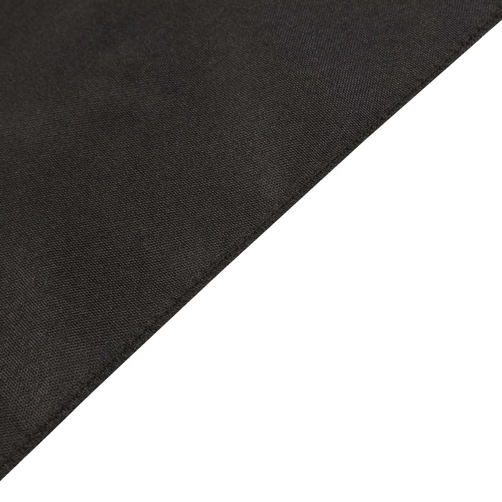 Polyester 9ft Table Runner Black with Gold Foil Modern Geometric Accent