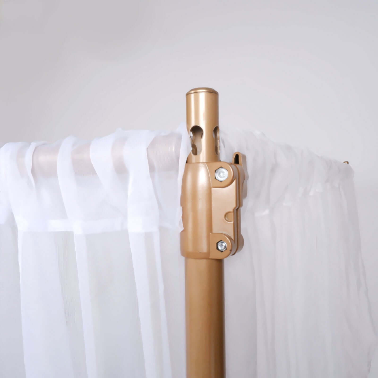 10ft 4-Post Gold Metal DIY Photography Backdrop Stand, Wedding Arch Canopy Tent