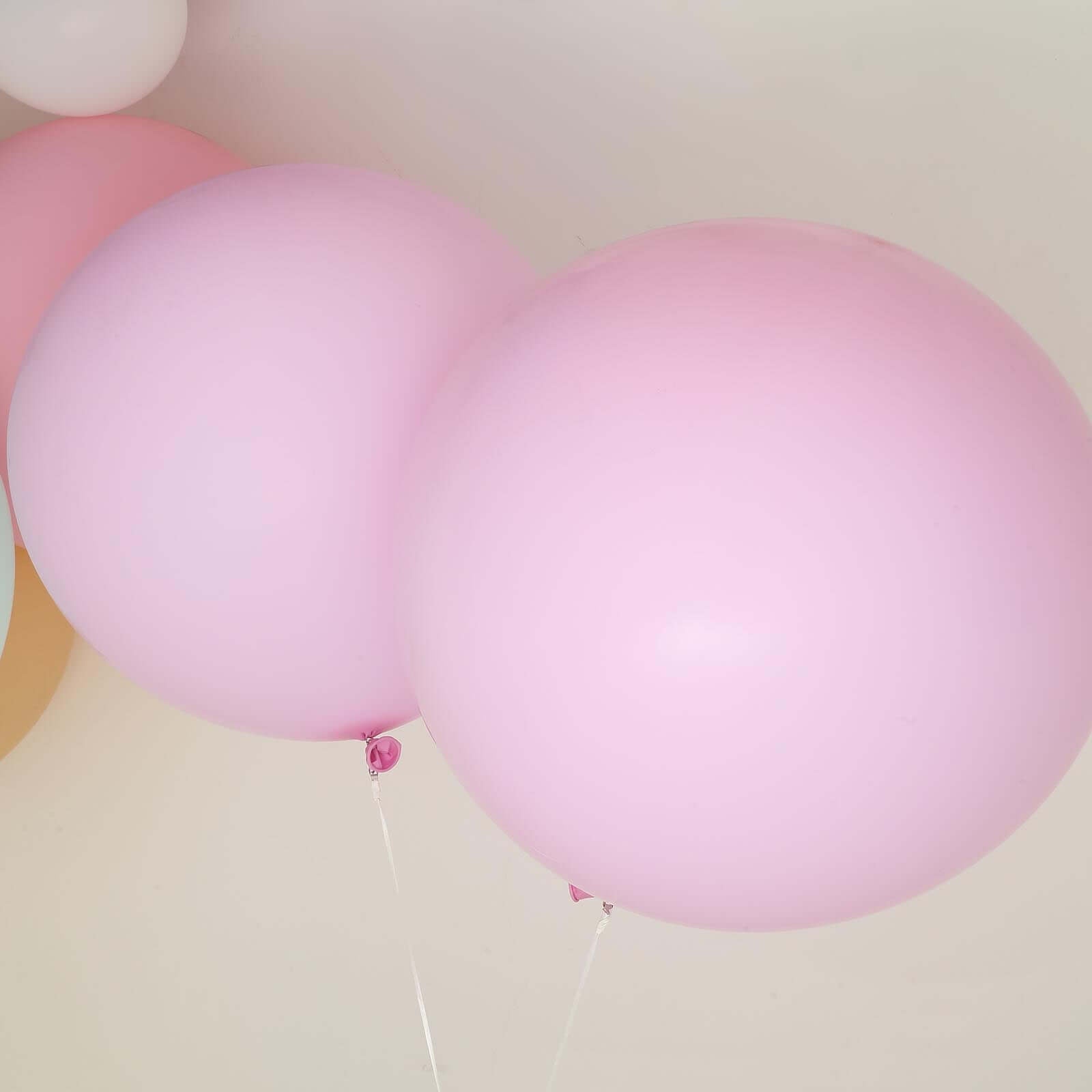 2 Pack 32" Large Matte Pastel Pink Helium Air Premium Latex Balloons