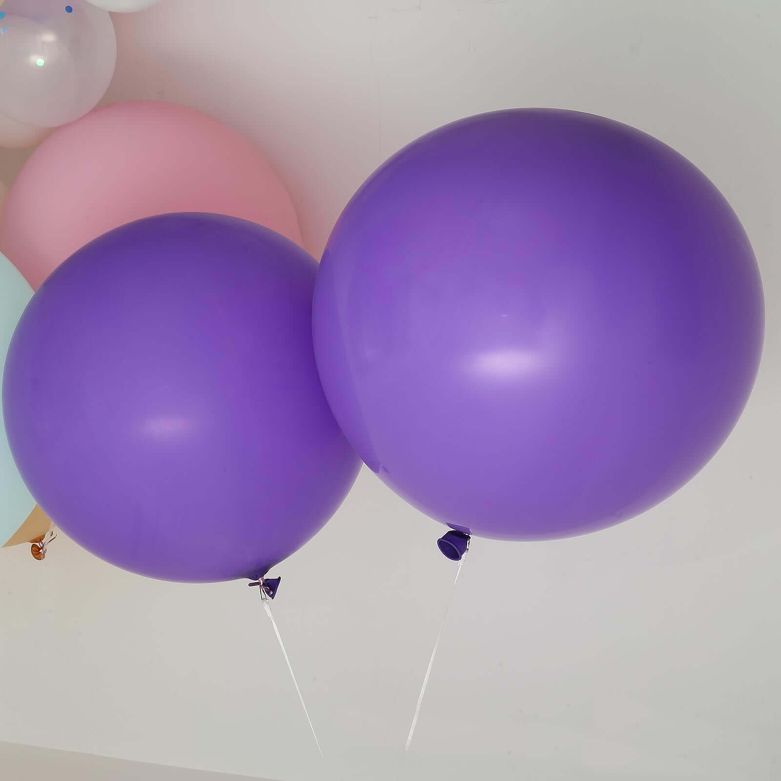 2 Pack 32" Large Matte Purple Helium or Air Premium Latex Balloons