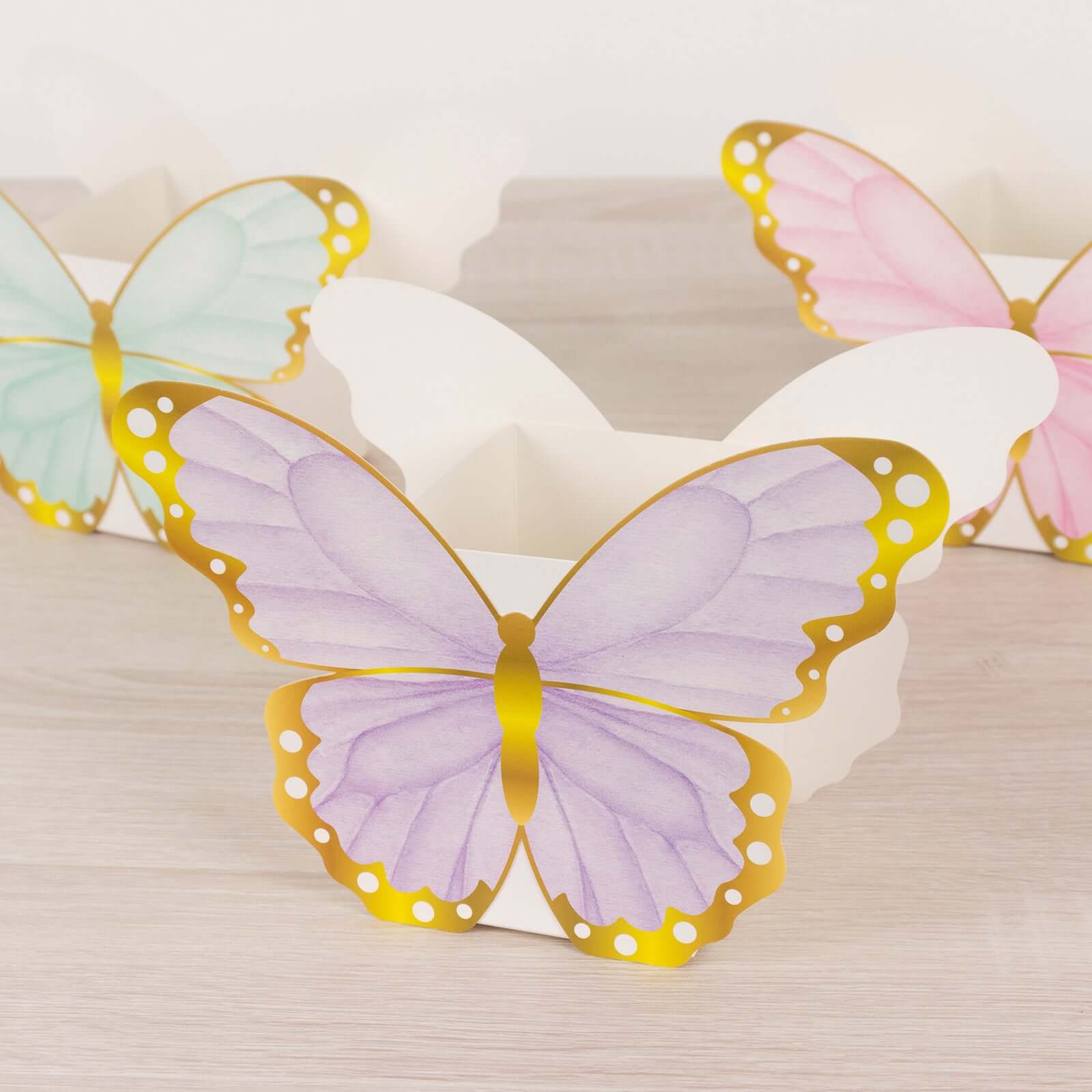 12 Pack Mixed Butterfly Candy Gift Favor Boxes, Paper Flower Boxes Centerpiece Tea Party Supplies - 6"x8"