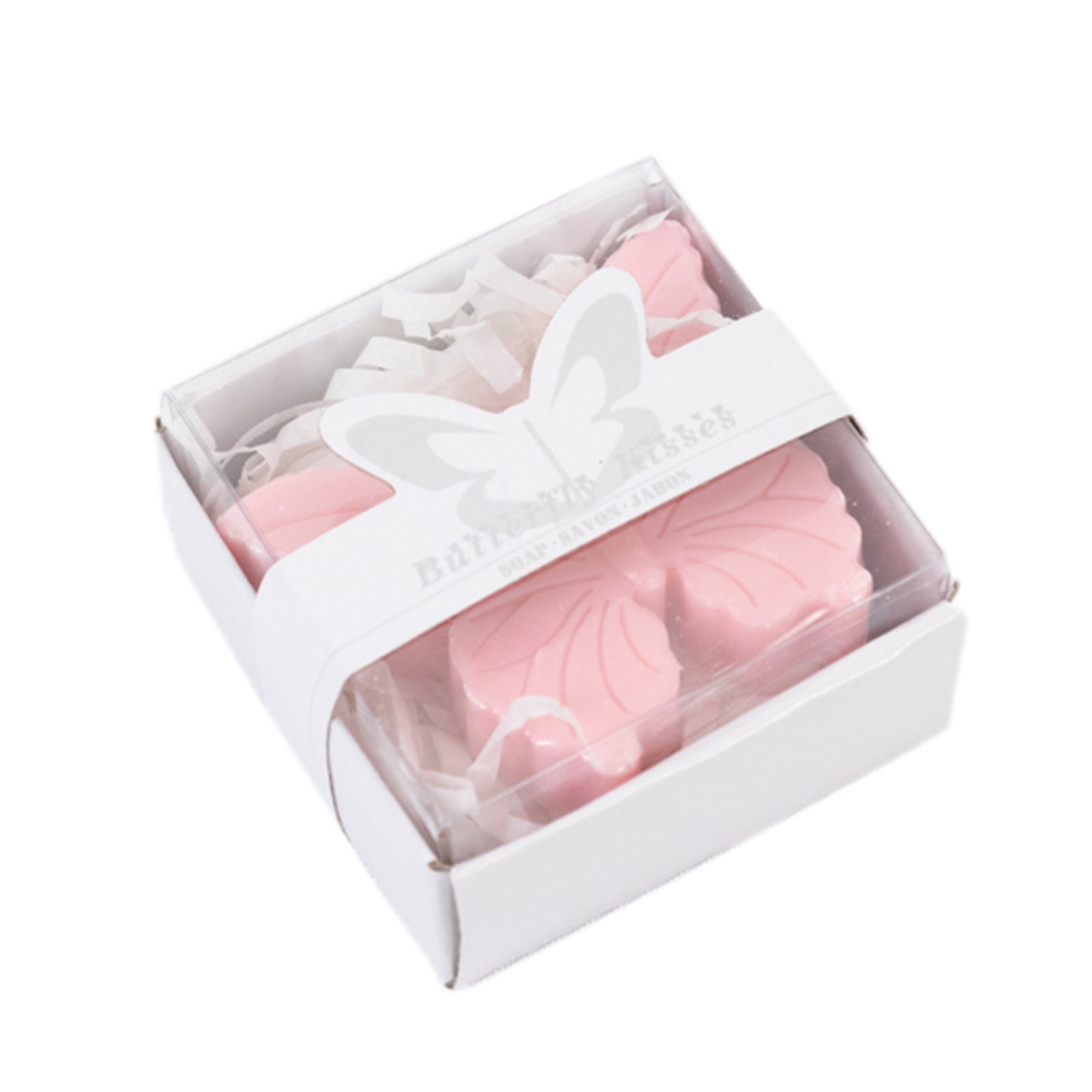 10 Pack Blush Butterfly Unscented Soap Baby Shower Favors with Gift Boxes, Pre-Packed Bridal Shower Wedding Souvenirs - 2"