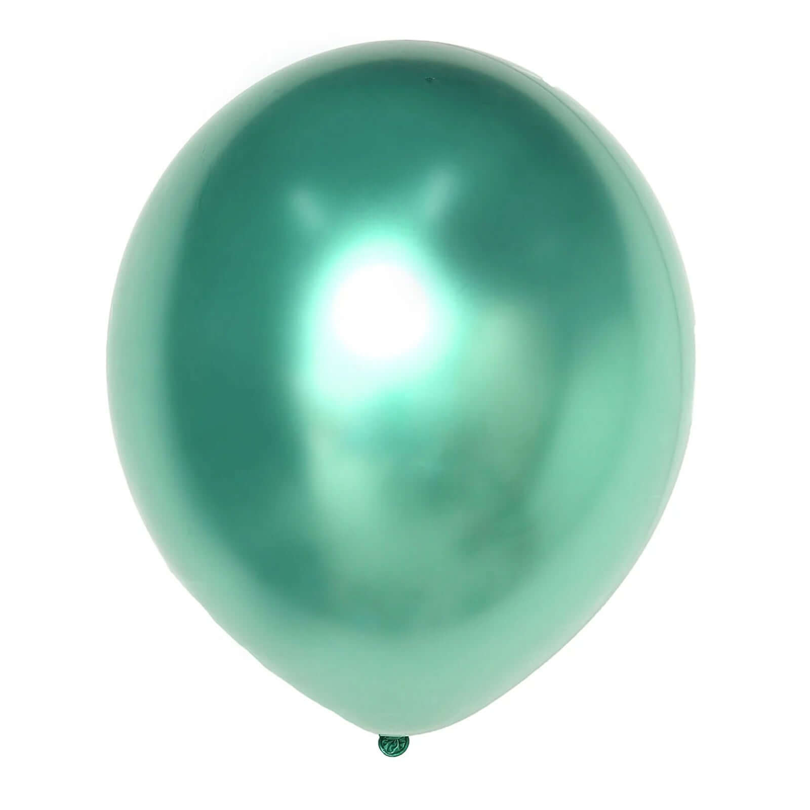 5 Pack 18" Metallic Chrome Green Latex Helium or Air Party Balloons