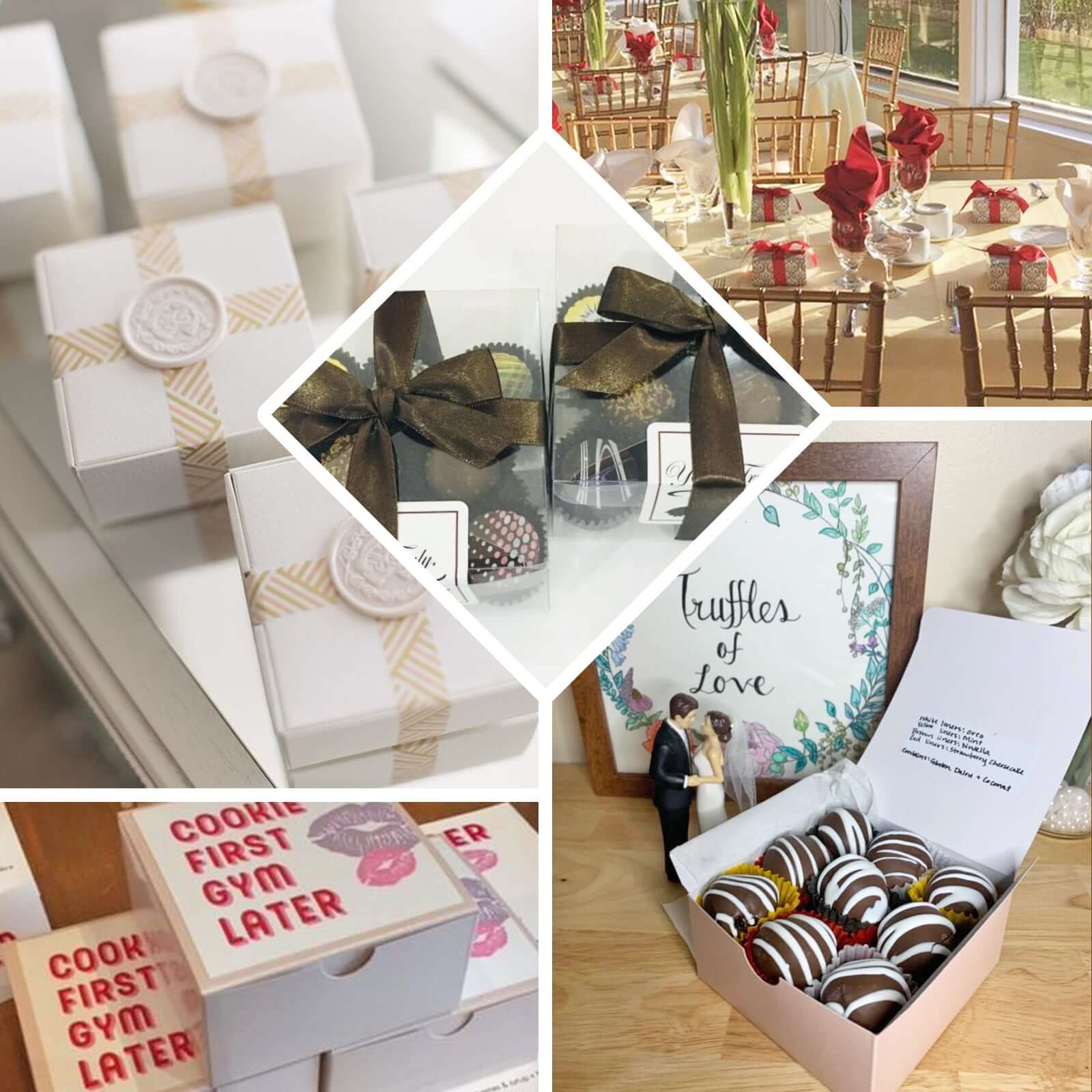 100 Pack 4"x4"x2" Black Cake Cupcake Party Favor Gift Boxes, DIY