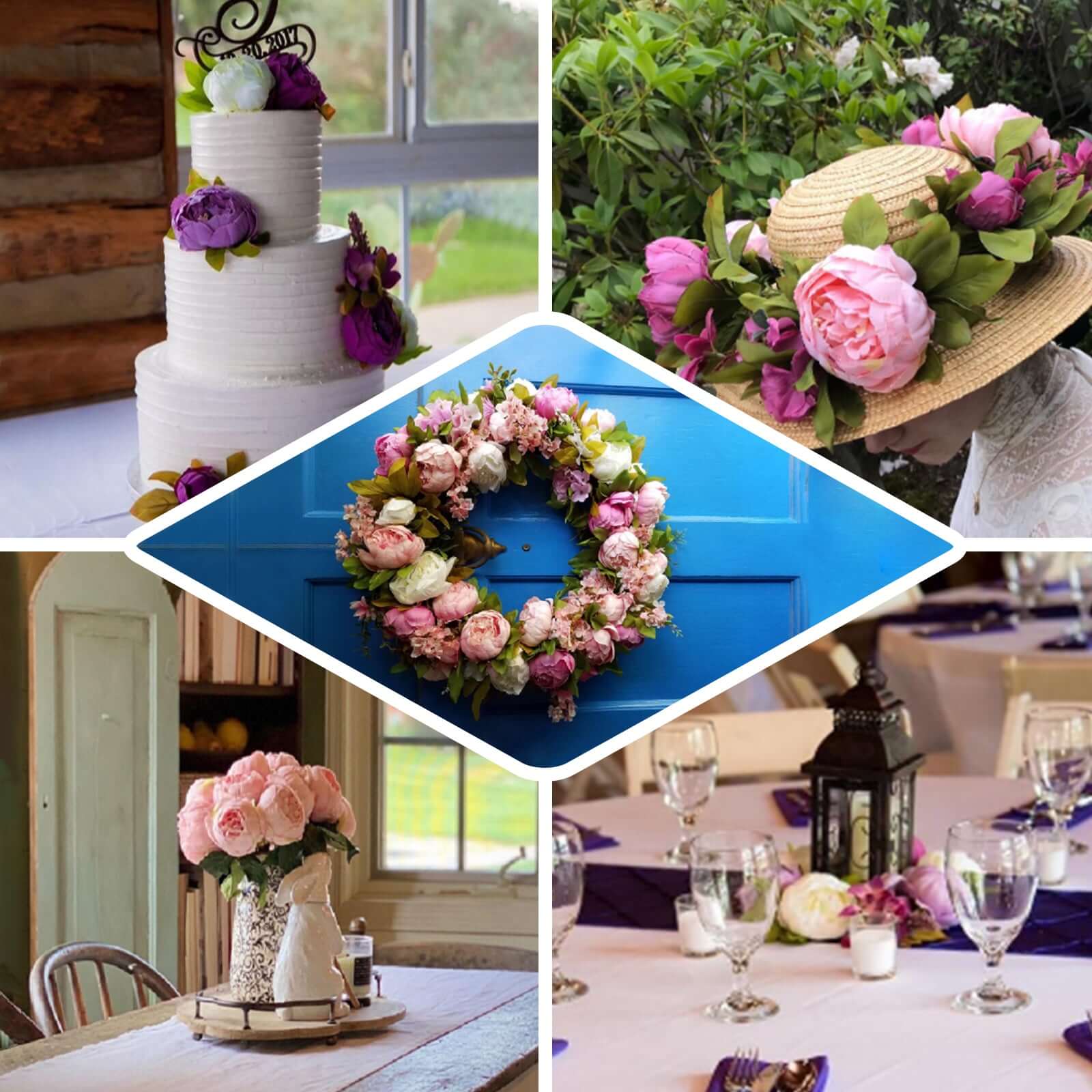 10-Pack Artificial Peony Flower Heads Peach - Versatile Faux Craft Flowers for DIY Event Styling Scrapbooking & Floral Arrangements 3"