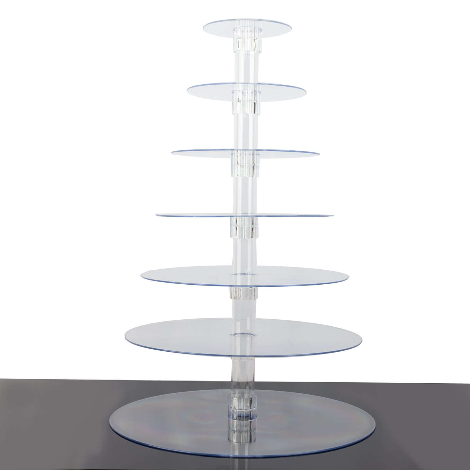 7-Tier Acrylic Round Cupcake Stand Clear & Catering Displays 26"