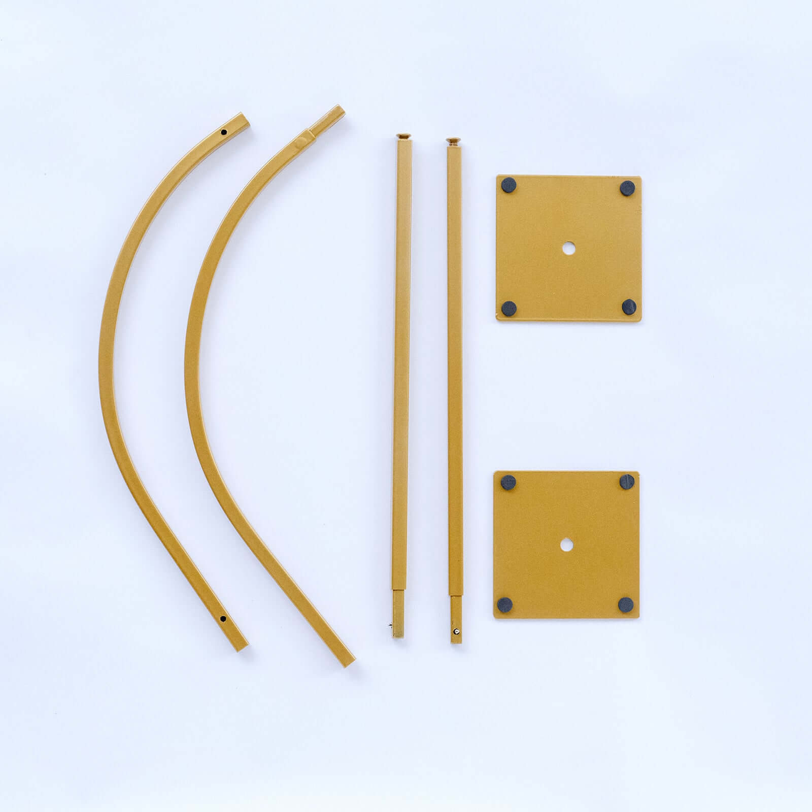 Gold Metal Chiara Arch Table Centerpiece with Rounded Top - Detachable Flower Stand Frame for Weddings 35"