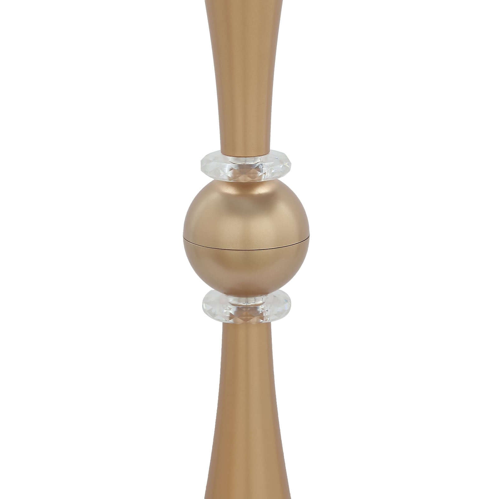 2-Pack Flower Vases Trumpet Design with Crystal Embellishments Gold - Reversible Plastic Centerpieces for Events 27"