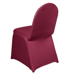 Spandex Chair Cover for Banquet Chairs Burgundy - Stretch 160GSM Fabric with Slip-On Slipcover