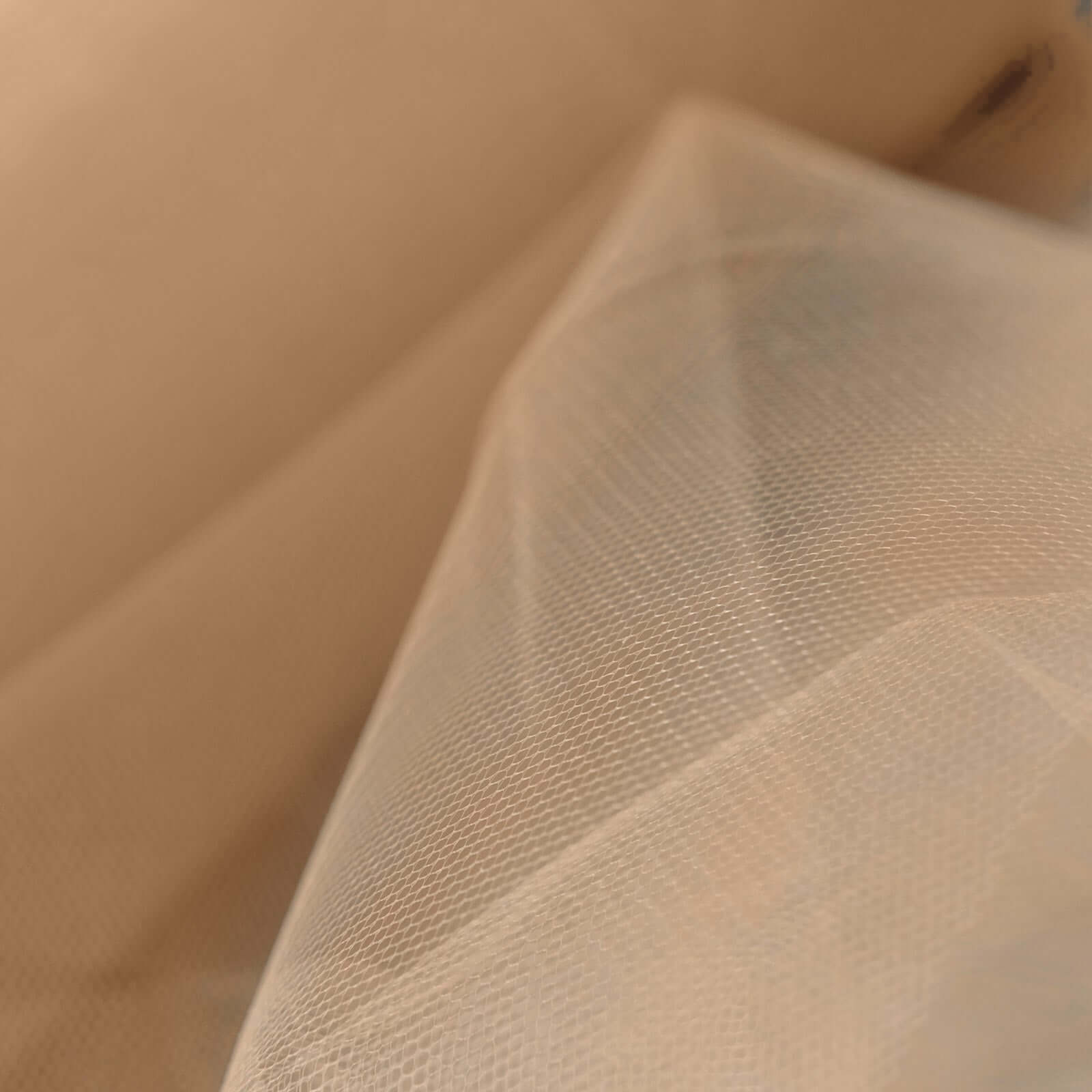 12"x100 Yards Natural Tulle Fabric Bolt, Sheer Fabric Spool Roll For Crafts